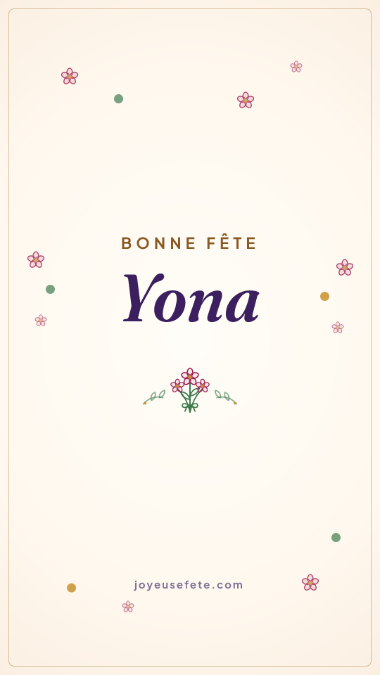 Image « Bonne fête Yona » au format story