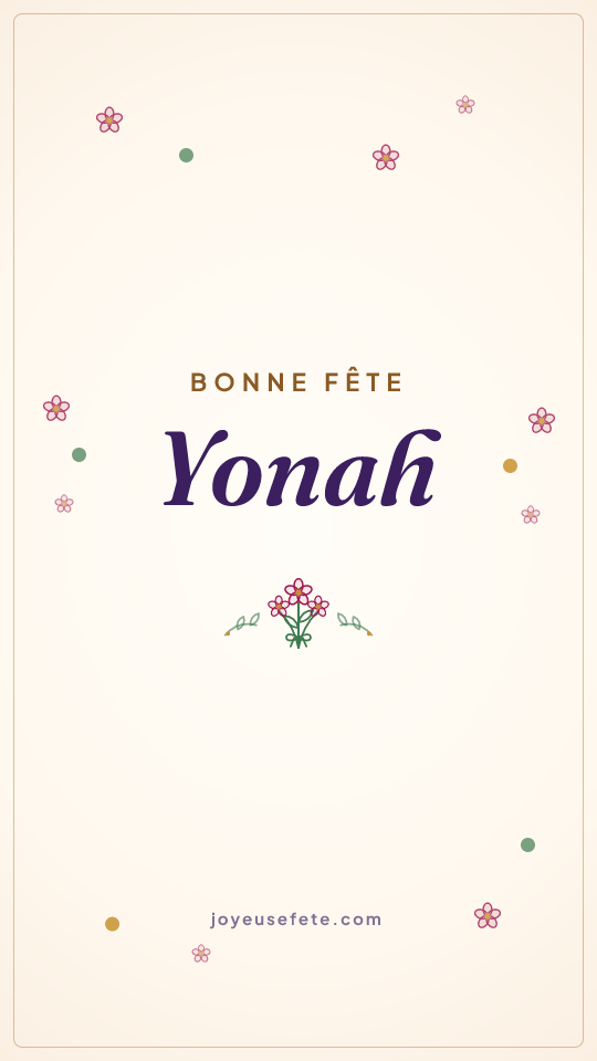 Image « Bonne fête Yonah » au format story