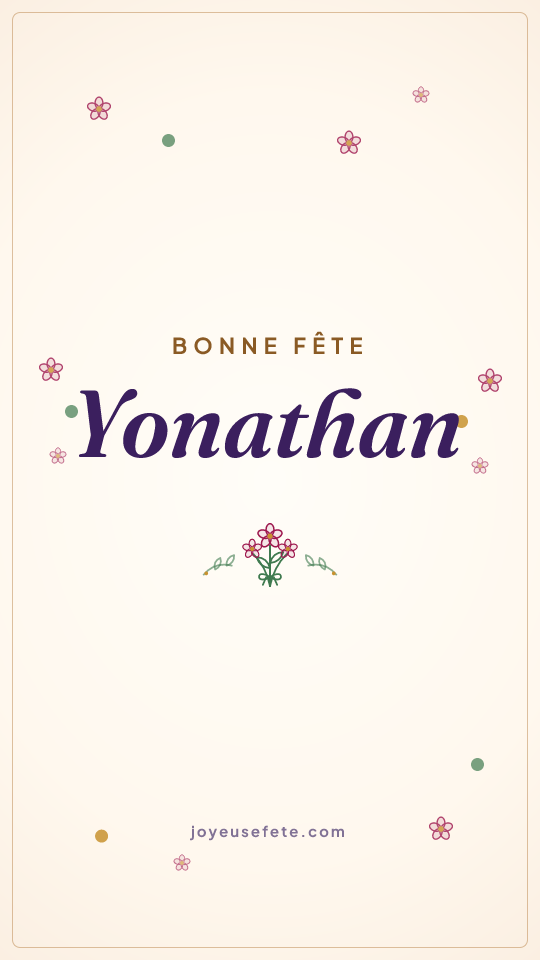 Image « Bonne fête Yonathan » au format story
