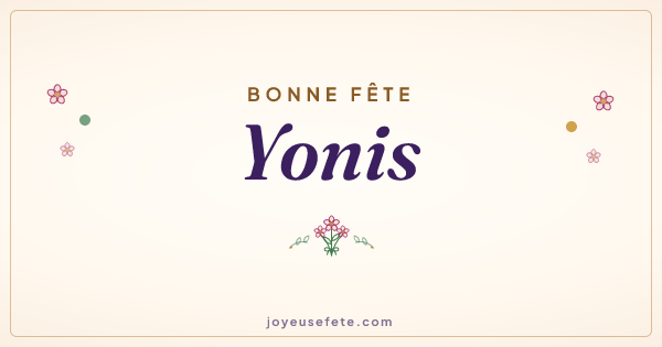 Image « Bonne fête Yonis » au format large