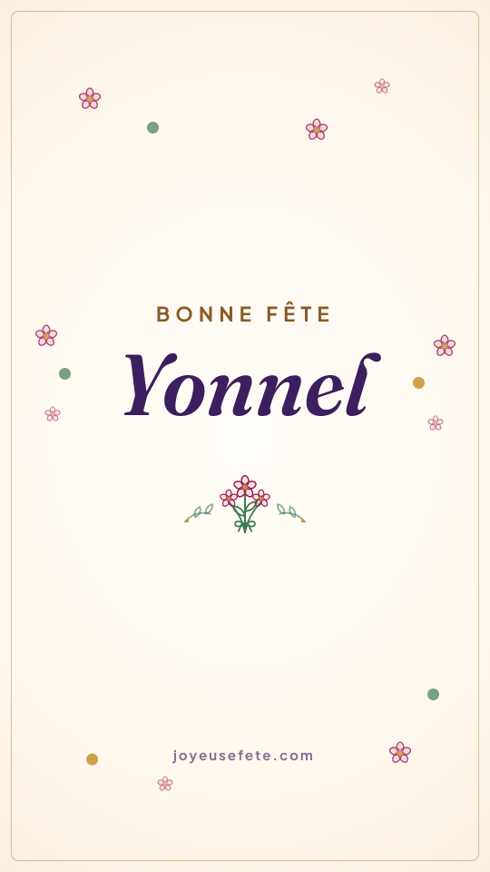 Image « Bonne fête Yonnel » au format story