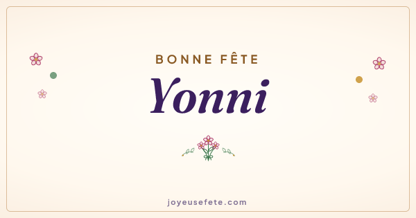 Image « Bonne fête Yonni » au format large