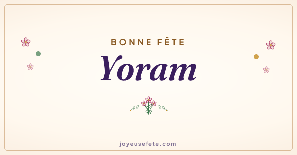 Image « Bonne fête Yoram » au format large