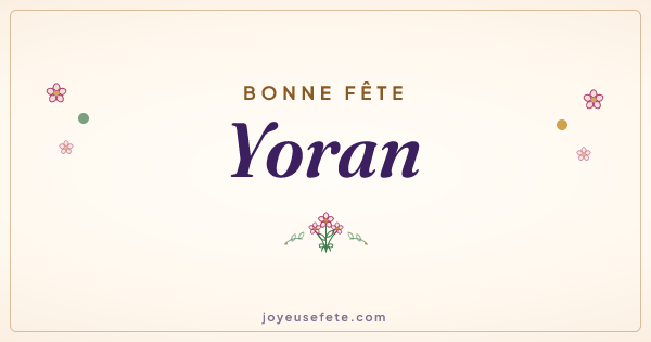 Image « Bonne fête Yoran » au format large