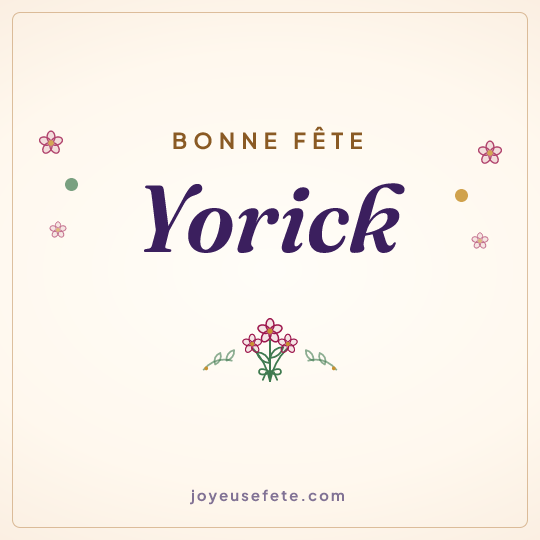 Image carrée « Bonne fête Yorick » pour WhatsApp