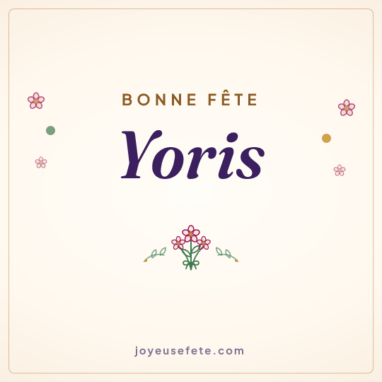 Image carrée « Bonne fête Yoris » pour WhatsApp