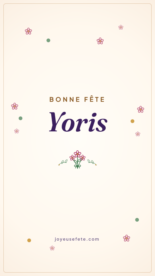 Image « Bonne fête Yoris » au format story