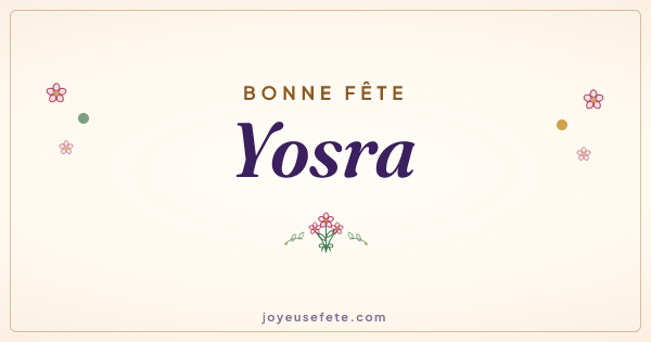 Image « Bonne fête Yosra » au format large
