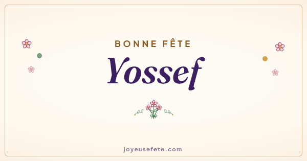 Image « Bonne fête Yossef » au format large