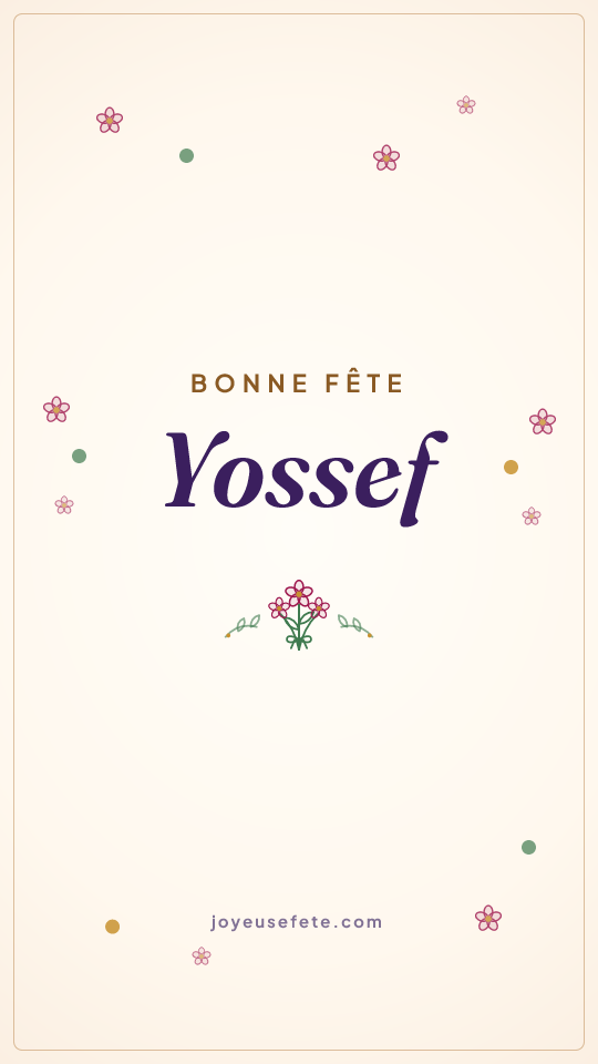 Image « Bonne fête Yossef » au format story