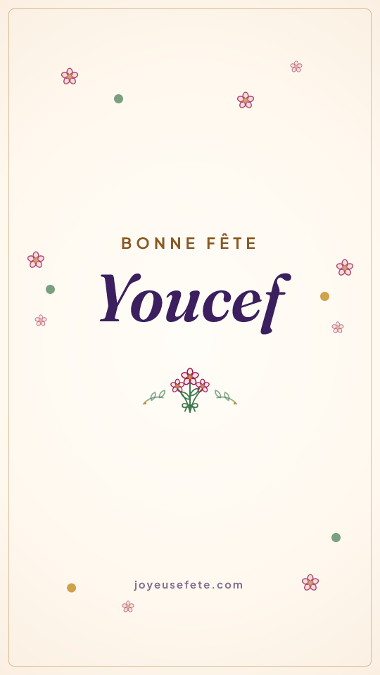 Image « Bonne fête Youcef » au format story