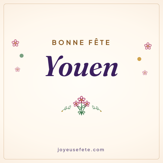 Image carrée « Bonne fête Youen » pour WhatsApp