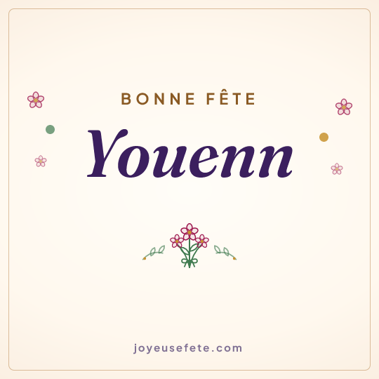 Image carrée « Bonne fête Youenn » pour WhatsApp