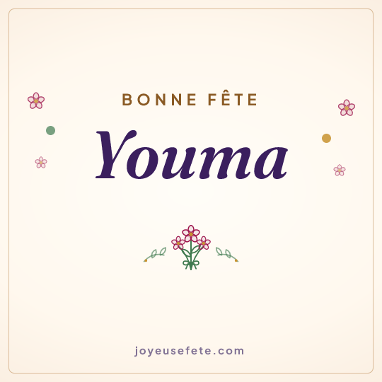 Image carrée « Bonne fête Youma » pour WhatsApp