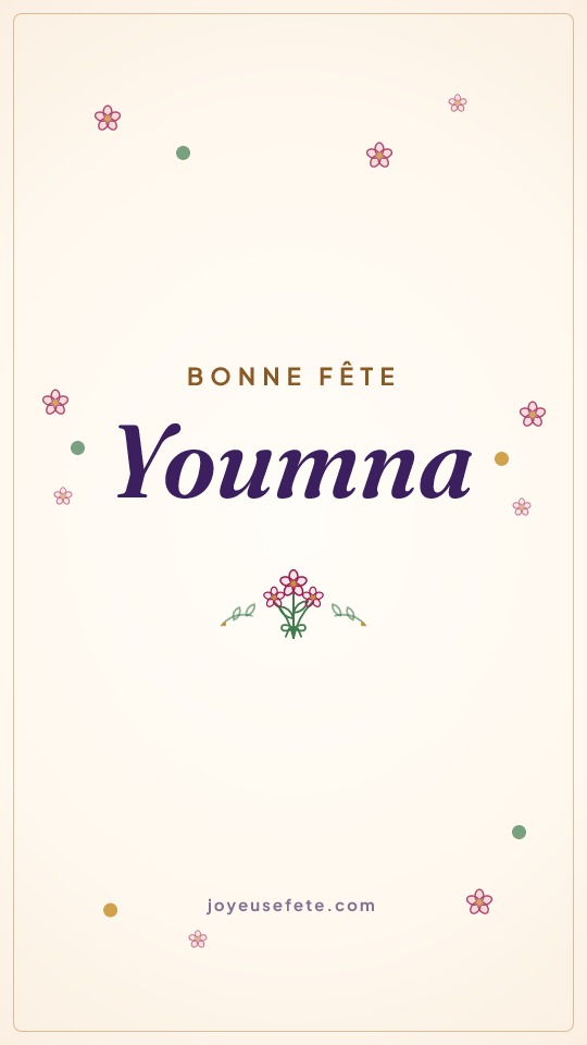 Image « Bonne fête Youmna » au format story