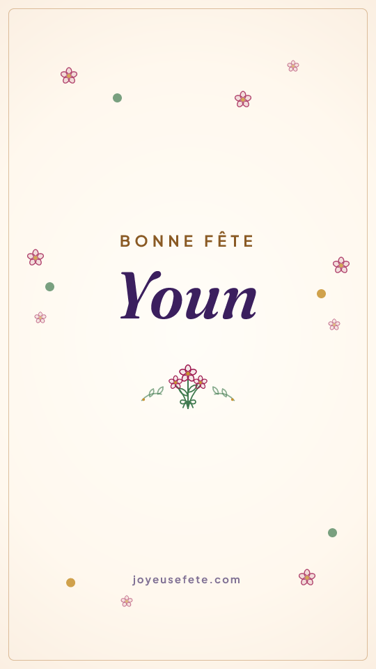Image « Bonne fête Youn » au format story
