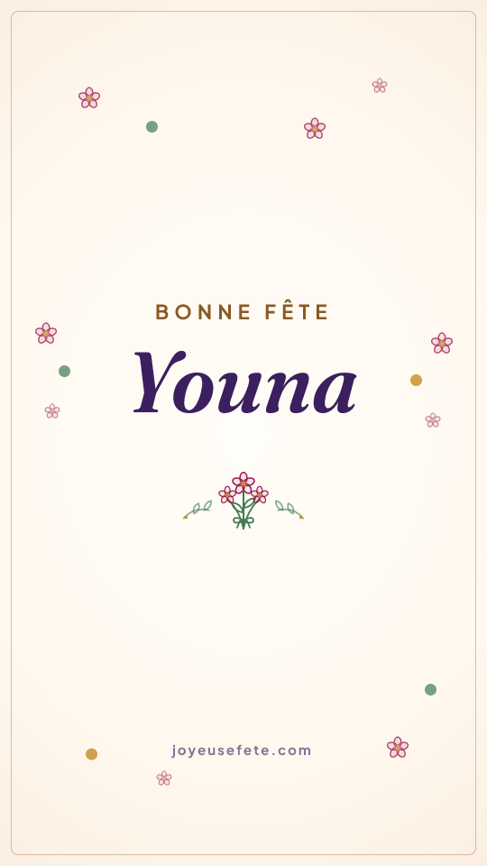 Image « Bonne fête Youna » au format story