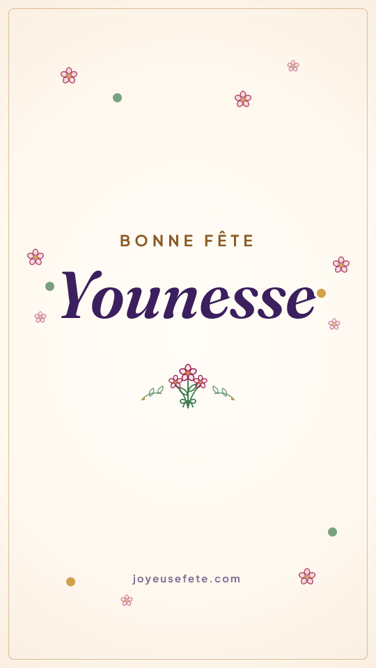 Image « Bonne fête Younesse » au format story