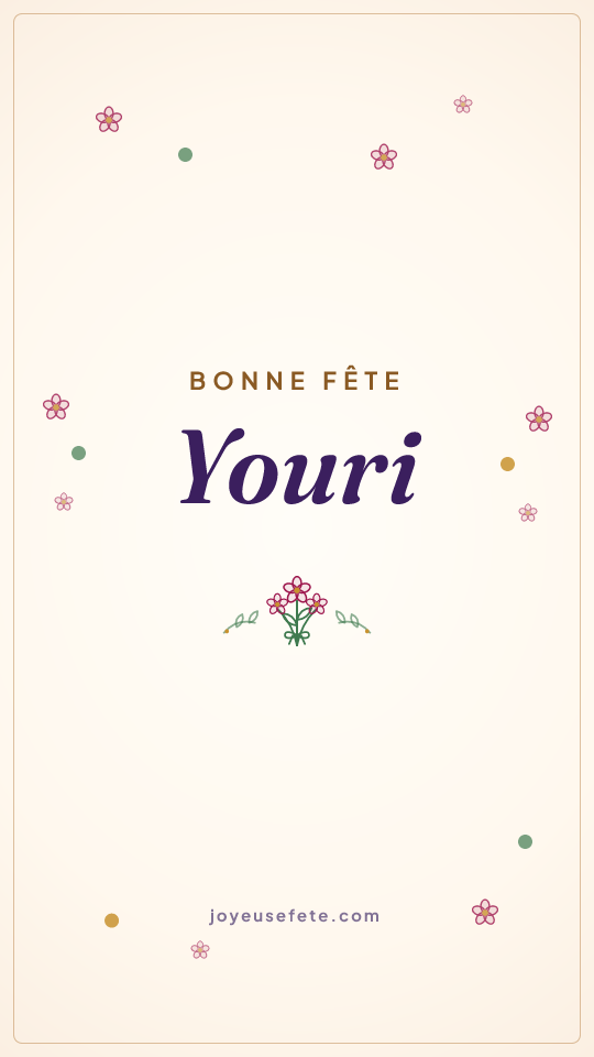 Image « Bonne fête Youri » au format story