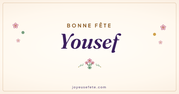 Image « Bonne fête Yousef » au format large