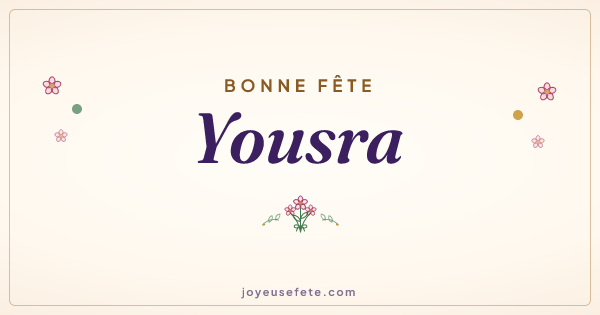 Image « Bonne fête Yousra » au format large