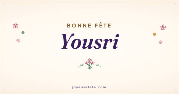 Image « Bonne fête Yousri » au format large