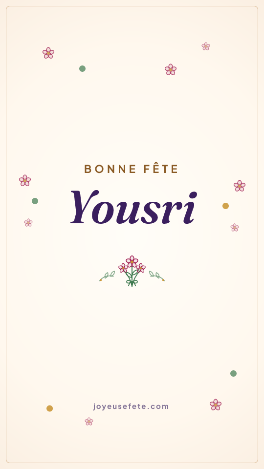 Image « Bonne fête Yousri » au format story