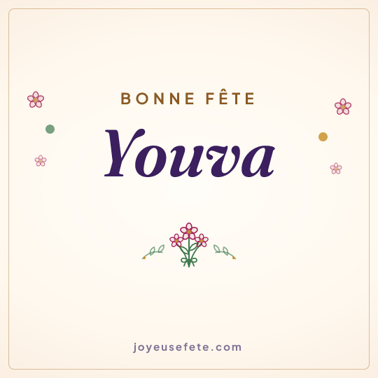 Image carrée « Bonne fête Youva » pour WhatsApp