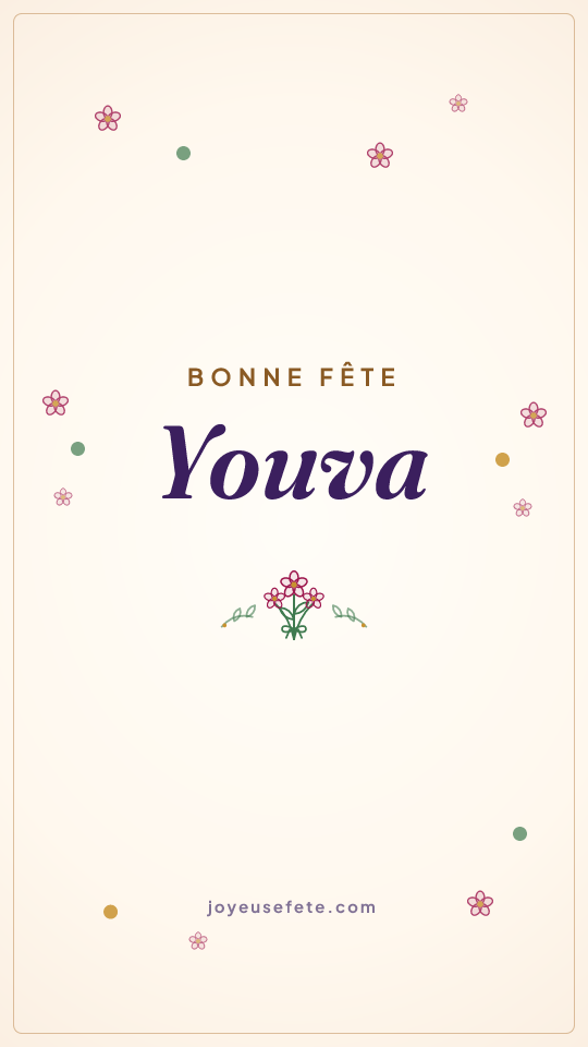 Image « Bonne fête Youva » au format story