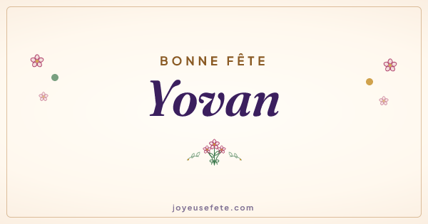 Image « Bonne fête Yovan » au format large