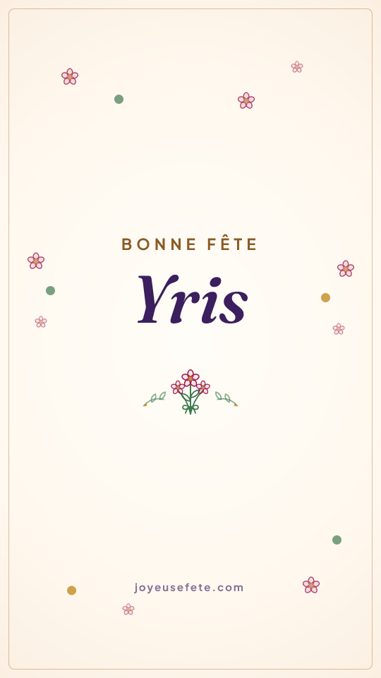 Image « Bonne fête Yris » au format story