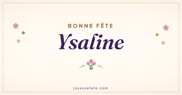 Image « Bonne fête Ysaline » au format large