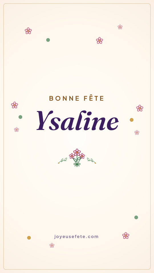 Image « Bonne fête Ysaline » au format story