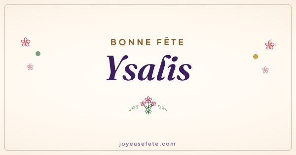 Image « Bonne fête Ysalis » au format large