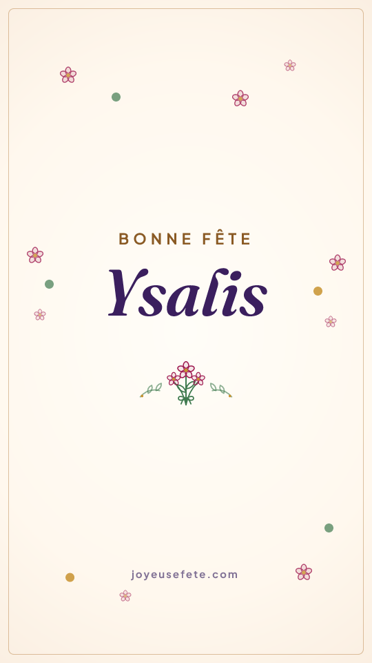 Image « Bonne fête Ysalis » au format story