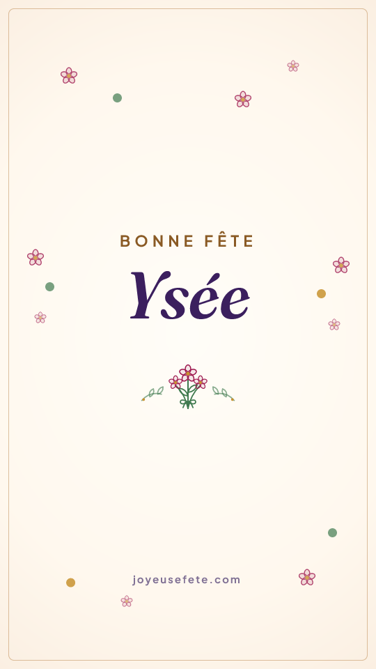 Image « Bonne fête Ysée » au format story