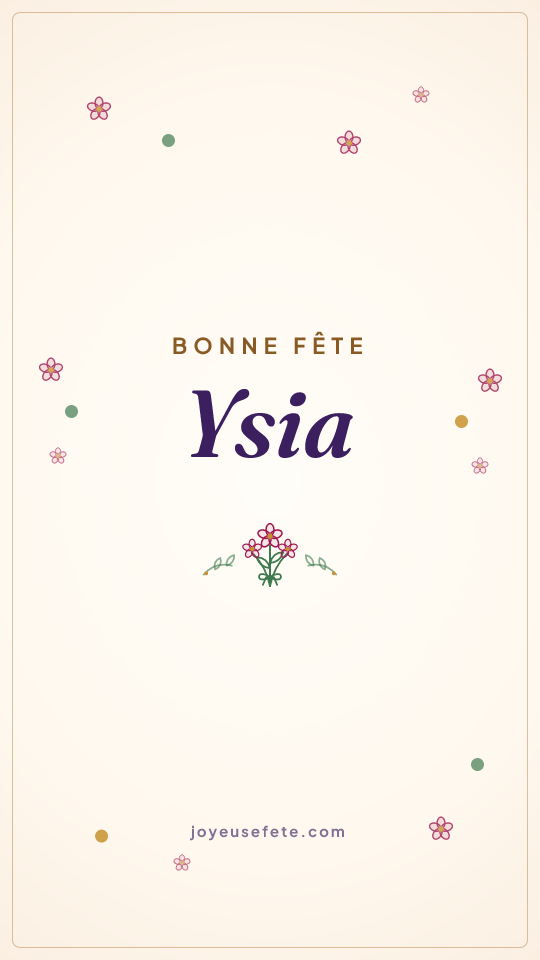 Image « Bonne fête Ysia » au format story