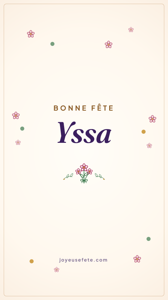 Image « Bonne fête Yssa » au format story