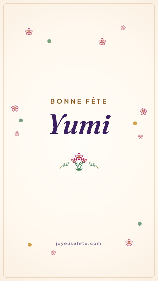 Image « Bonne fête Yumi » au format story
