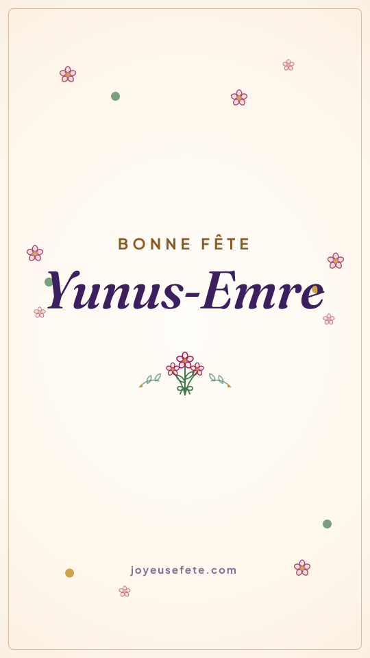 Image « Bonne fête Yunus-Emre » au format story