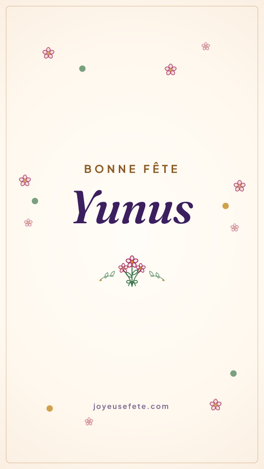 Image « Bonne fête Yunus » au format story