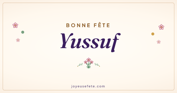Image « Bonne fête Yussuf » au format large