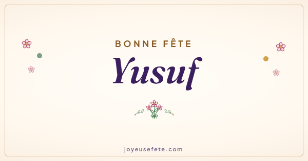 Image « Bonne fête Yusuf » au format large