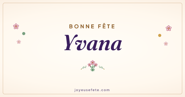 Image « Bonne fête Yvana » au format large