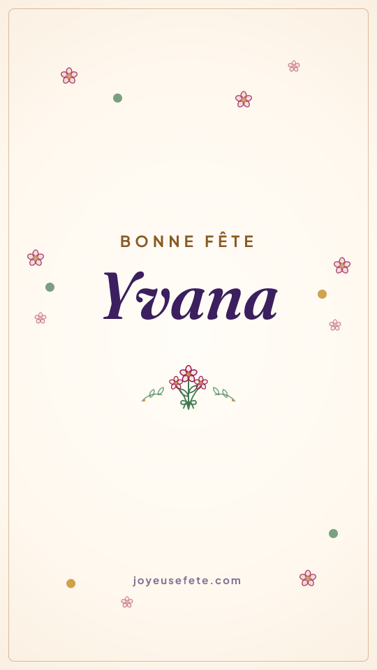 Image « Bonne fête Yvana » au format story