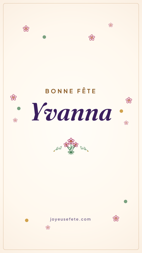 Image « Bonne fête Yvanna » au format story