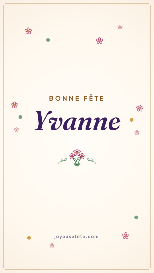 Image « Bonne fête Yvanne » au format story