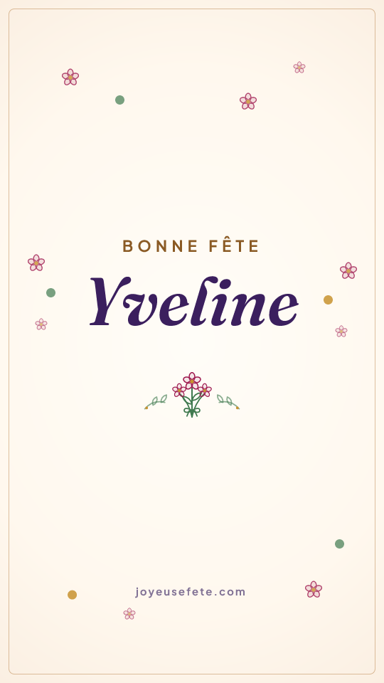 Image « Bonne fête Yveline » au format story