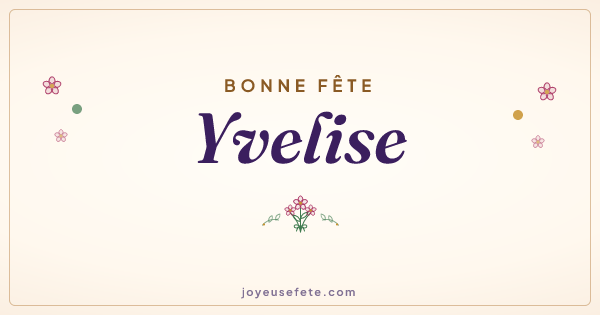 Image « Bonne fête Yvelise » au format large