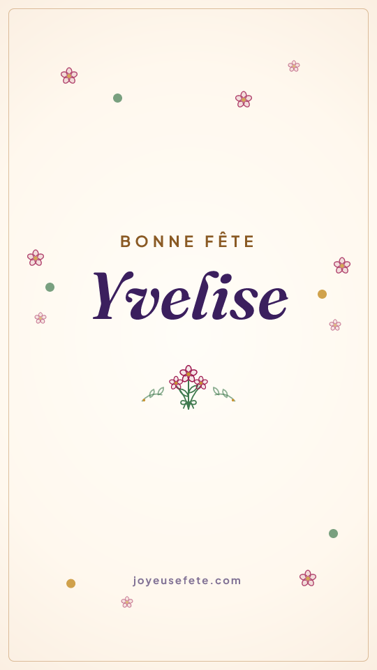 Image « Bonne fête Yvelise » au format story